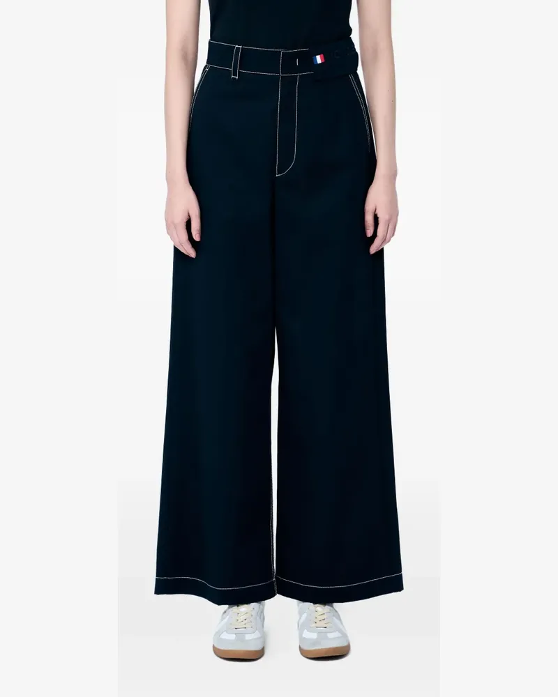 Moncler Hose mit Kontrastnähten - Schwarz Schwarz