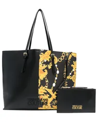 Versace Jeans Shopper aus Faux Leder Schwarz