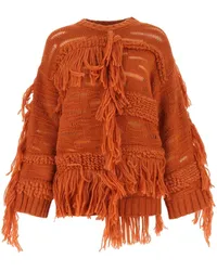 Stella McCartney Strukturierter Rollkragenpullover Orange