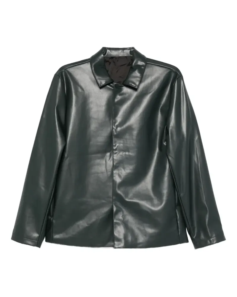 Costumein Jacke mit Lederkragen - Grün Grün