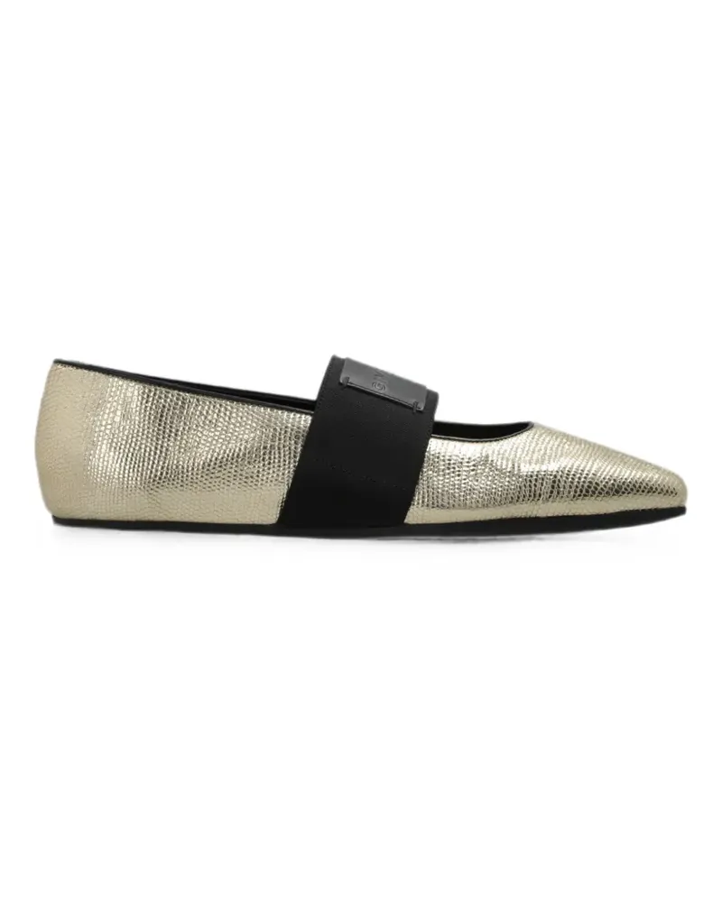 Givenchy Sliced Ballerinas im Metallic-Look - Gold Gold
