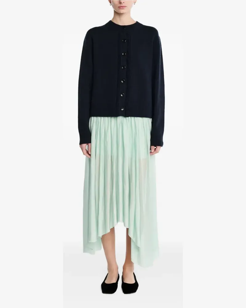 Maria Mcmanus ladder-stitch fringe-detail cardigan - Blau Blau