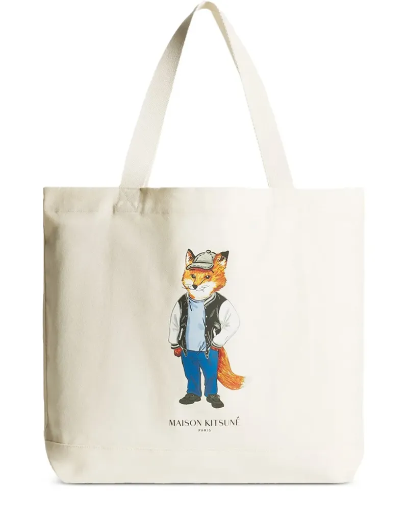 Kitsuné Dressed Fox Tote Bag - Nude Nude