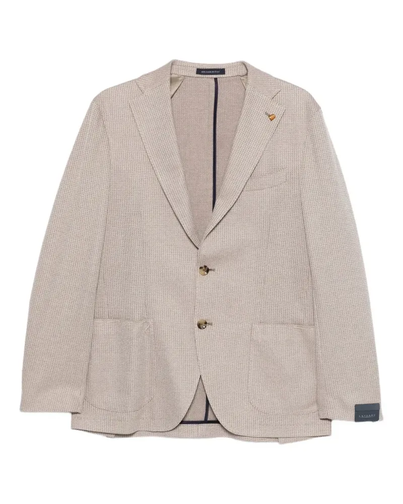 Sartoria Latorre textured-finish single-breasted blazer - Nude Nude