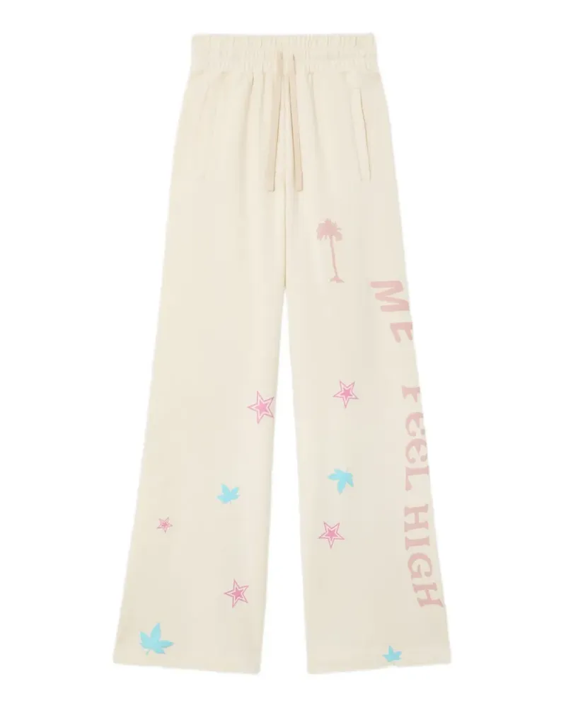 Palm Angels graphic-print track pants - Nude Nude