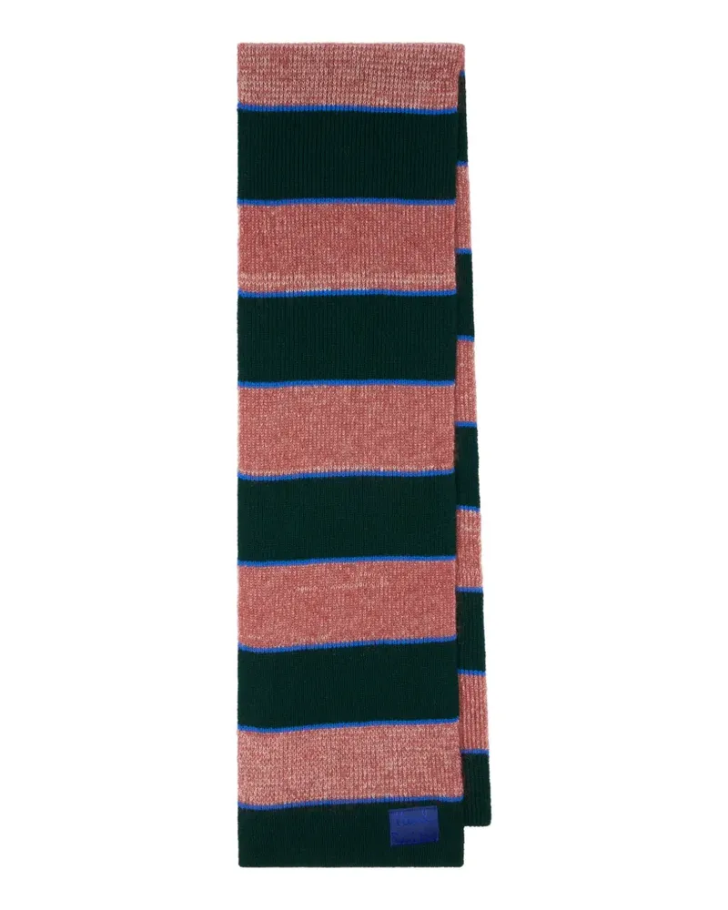 Paul Smith green and pink stripe lambswool scarf - Grün Grün