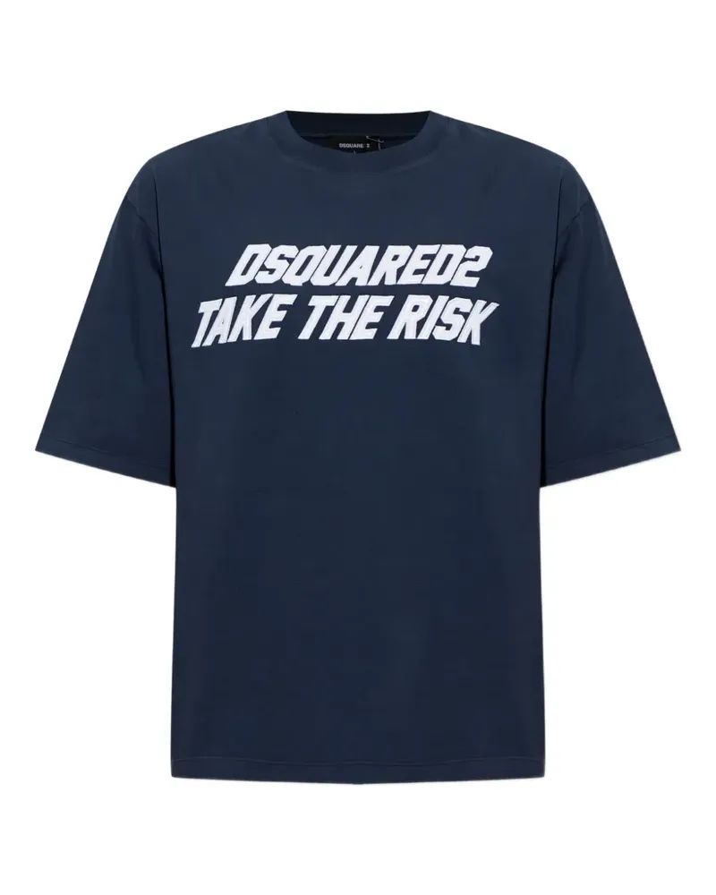 Dsquared2 T-Shirt mit Logo-Print - Blau Blau