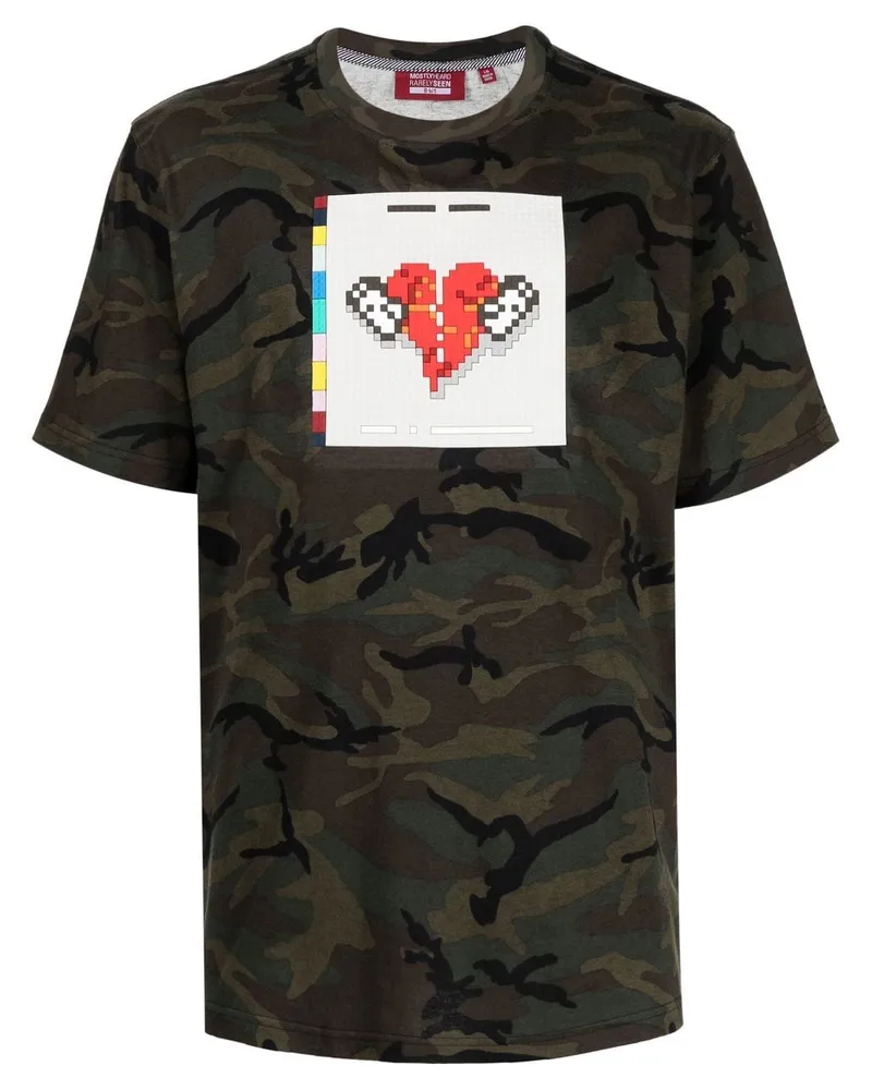 Mostly Heard Rarely Seen T-Shirt mit Camouflage-Print Grün