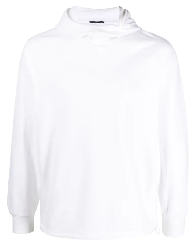 C.P. Company Hoodie mit Logo-Patch - Weiß Weiß