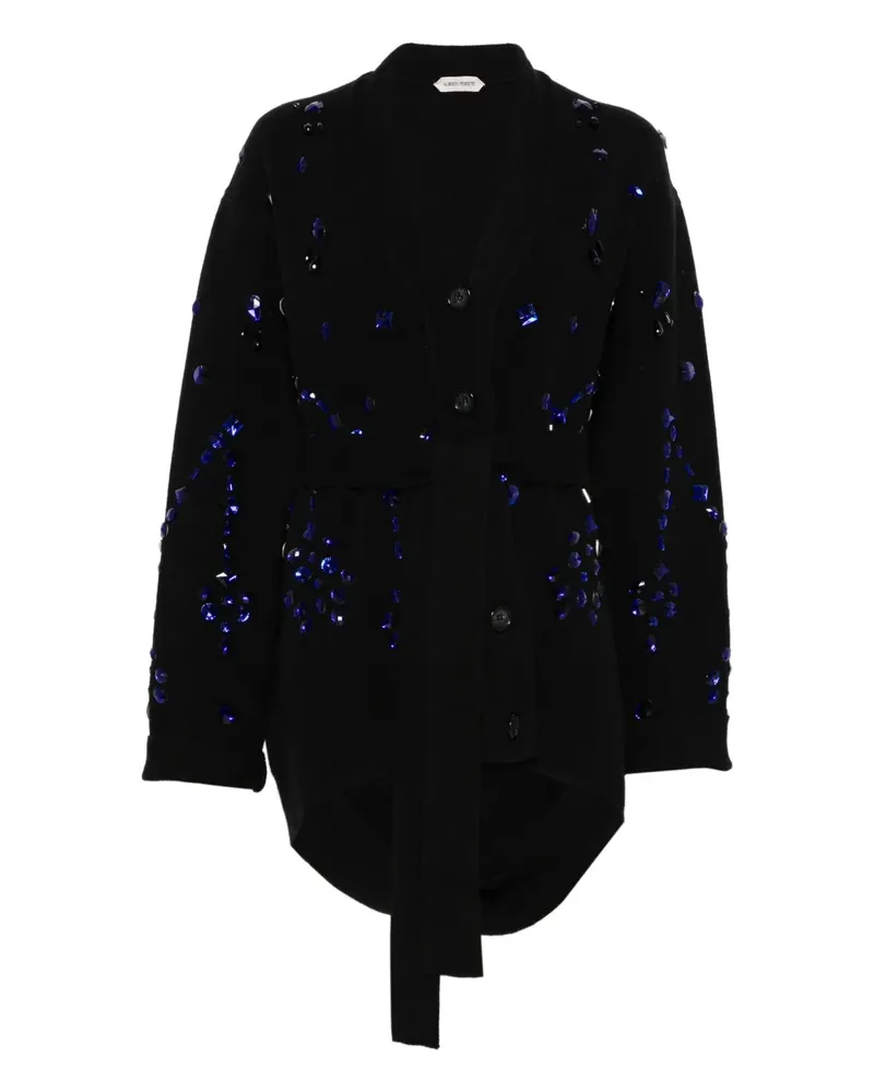 Alberta Ferretti crystal-embellished cardigan - Schwarz Schwarz