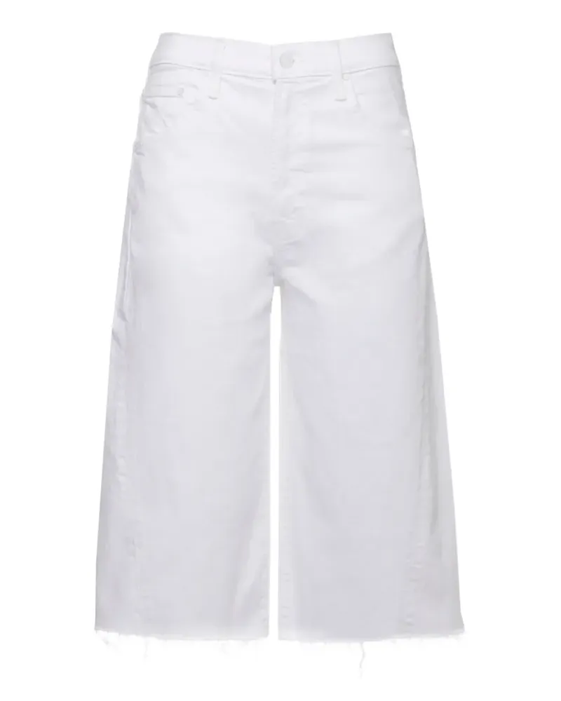 Mother The Whole Lot Zip Twist Fray shorts - Weiß Weiß