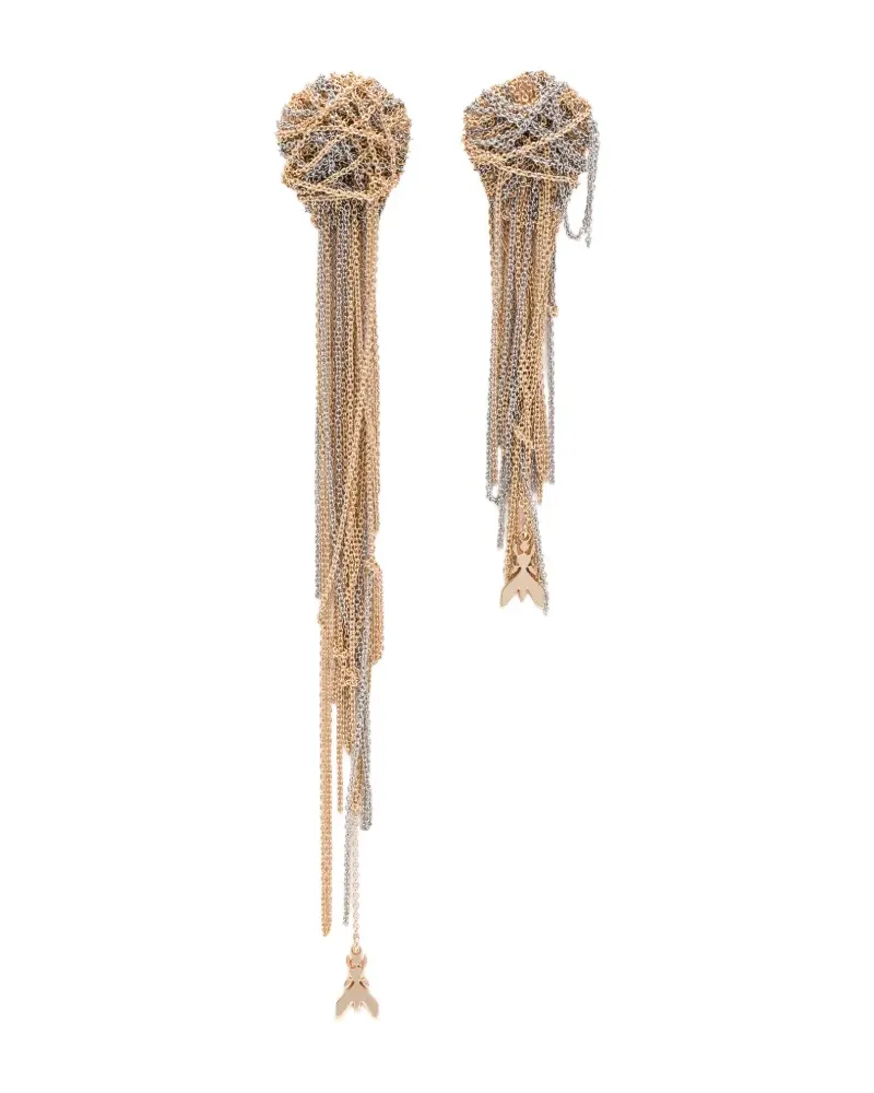Patrizia Pepe fringe drop earrings - Gold Gold