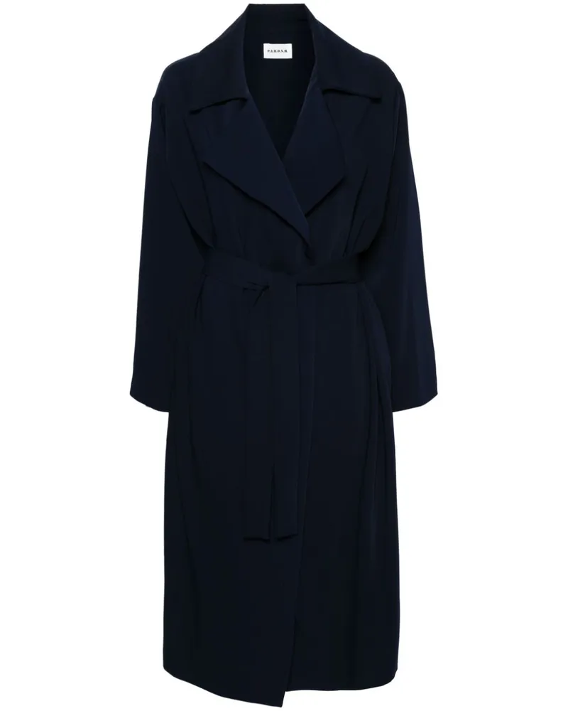 P.A.R.O.S.H. P.A.R.O H. Trenchcoat mit Gürtel - Blau Blau