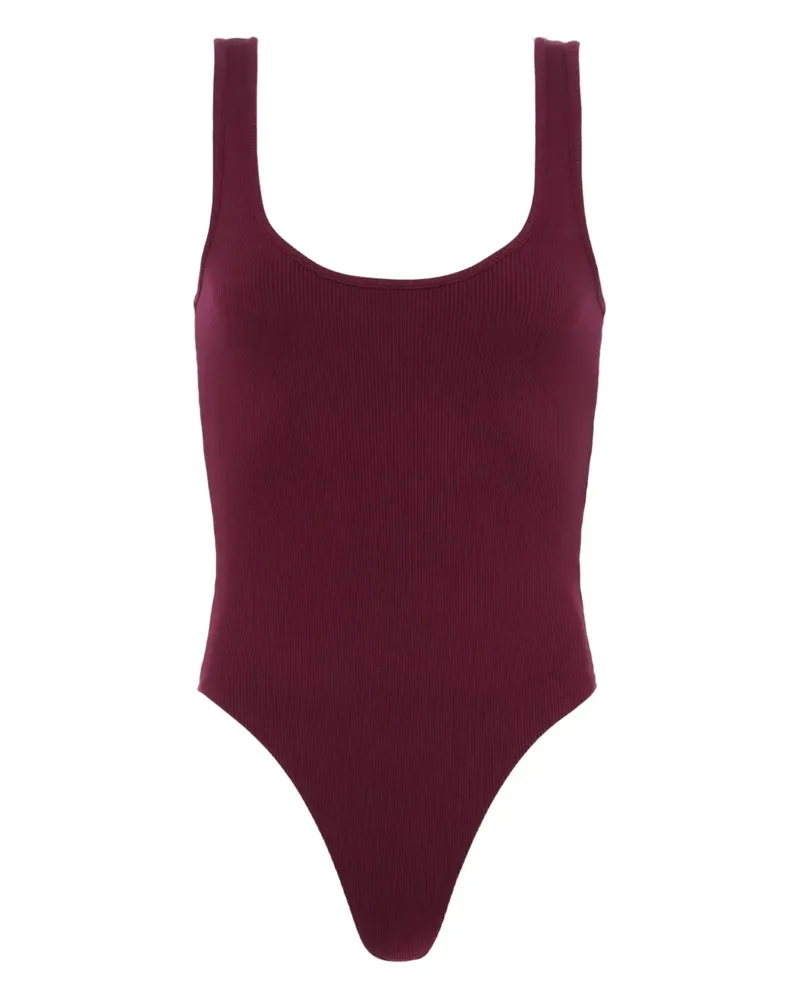 L'Agence Nica scoop-neck ribbed bodysuit - Rot Rot