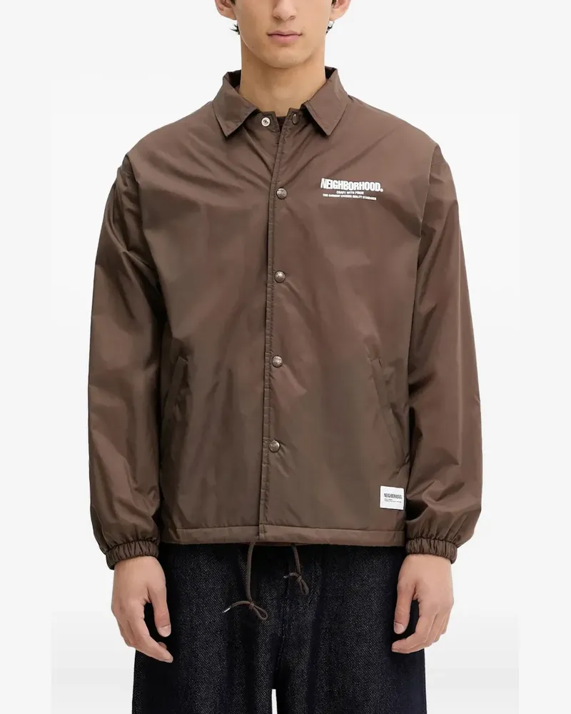 Neighborhood Jacke mit Logo-Print - Braun Braun