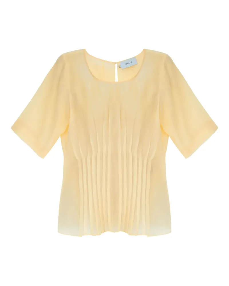 ISOLDA Labirinto de Rios pintuck blouse - Gelb Gelb