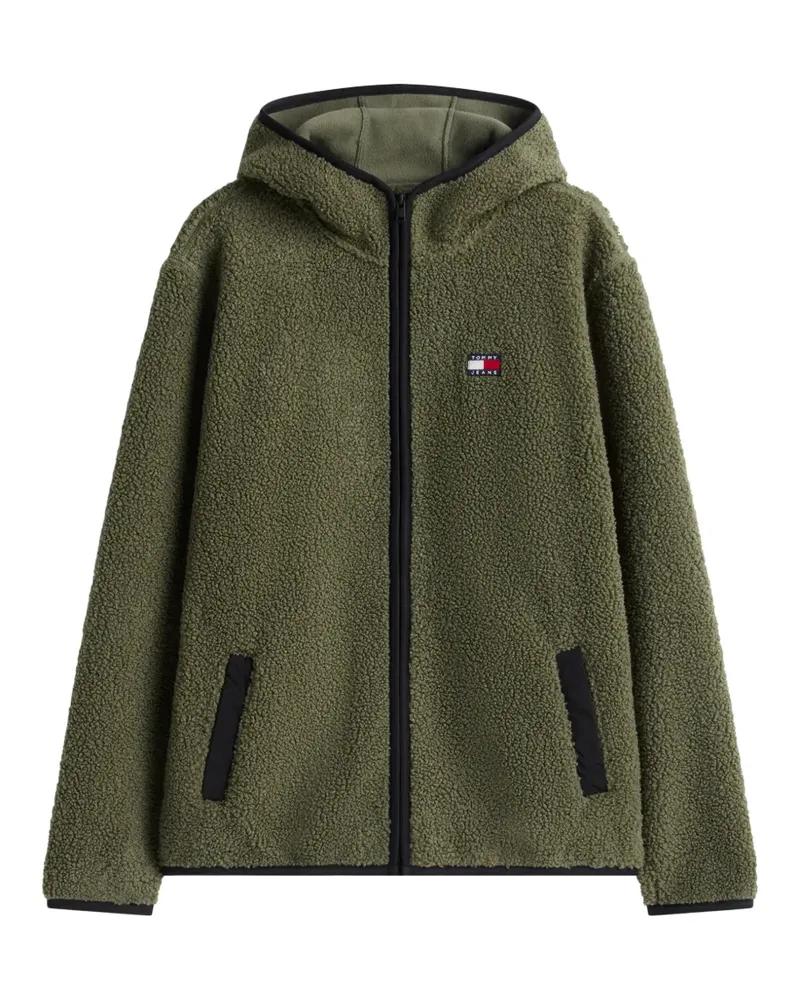 Tommy Hilfiger Badge Kapuzenjacke mit Logo-Patch - Grün Grün