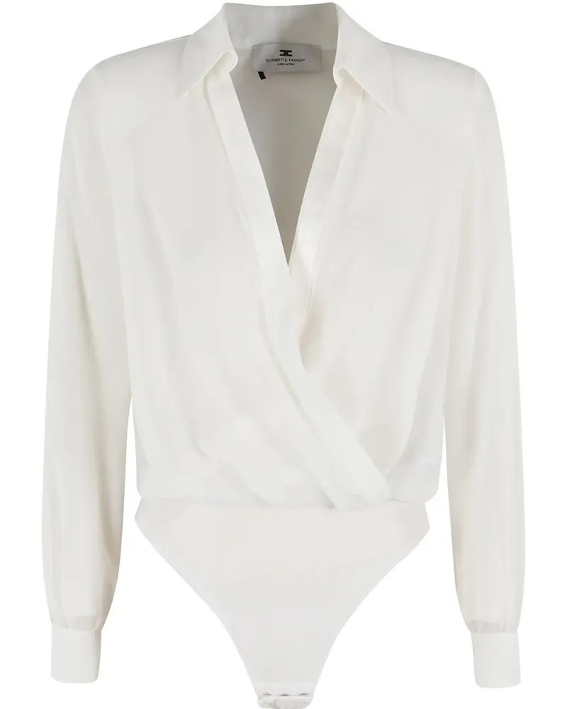 Elisabetta Franchi Body im Wickelstil - Weiß Weiß