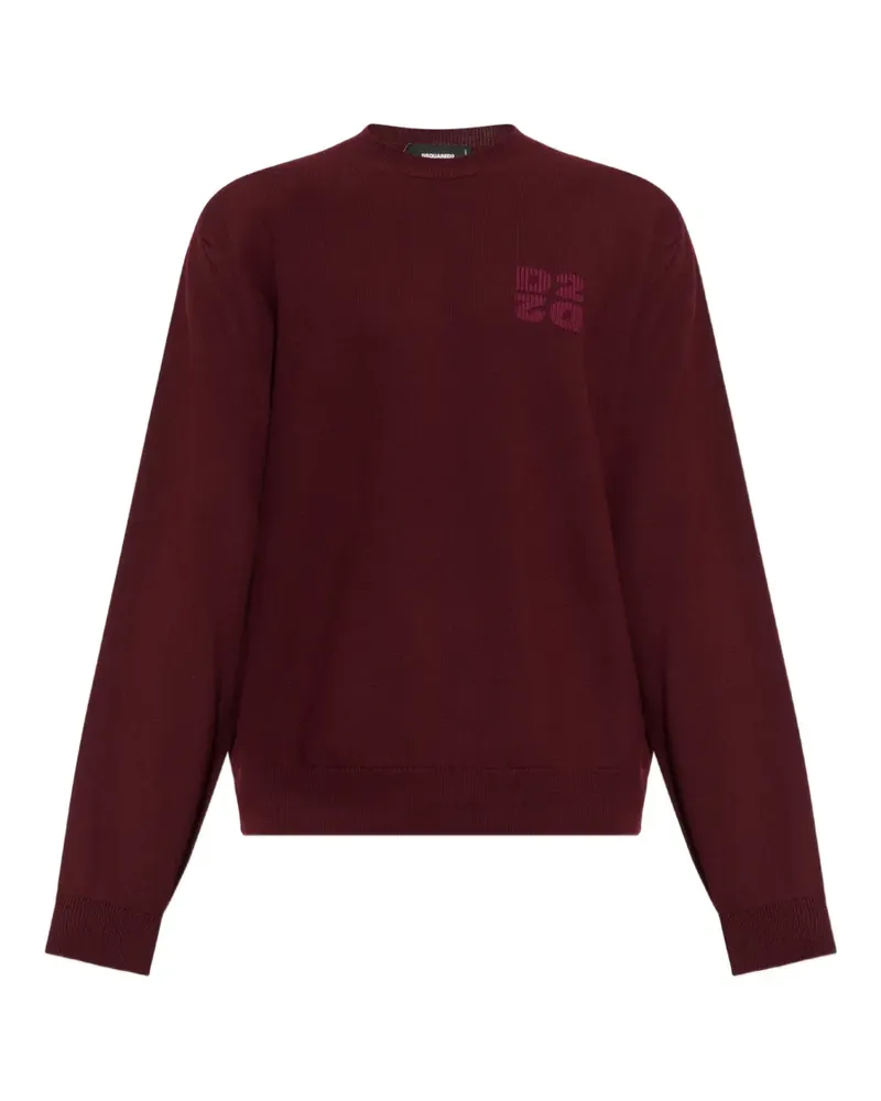 Dsquared2 Pullover mit Logo-Stickerei - Rot Rot