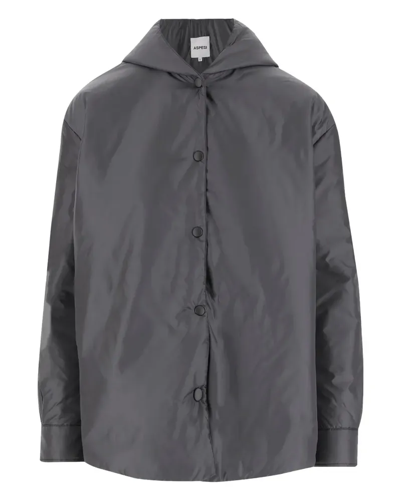 ASPESI Kapuzenjacke mit Knöpfen - Grau Grau