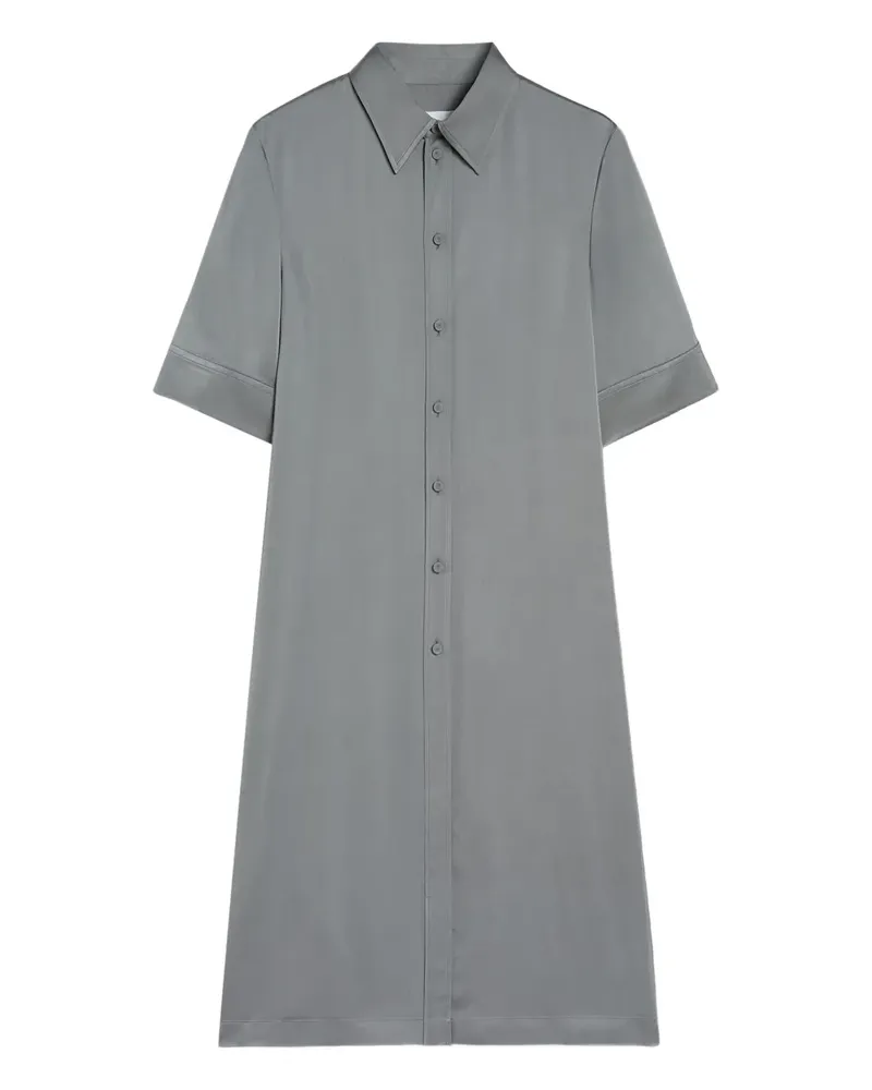 Jil Sander Hemd mit Raffungen - Grau Grau