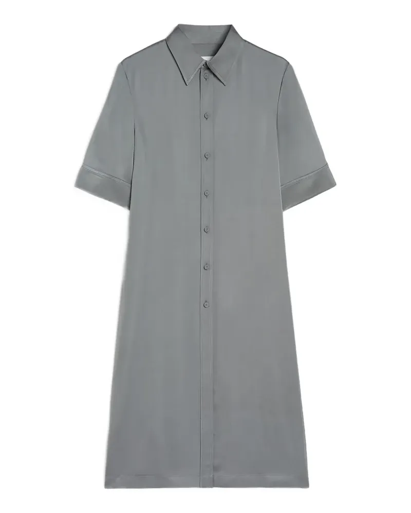 Jil Sander Hemd mit Raffungen - Grau Grau