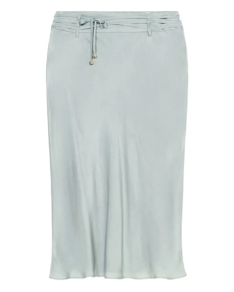 Blumarine Midirock aus Satin - Grau Grau