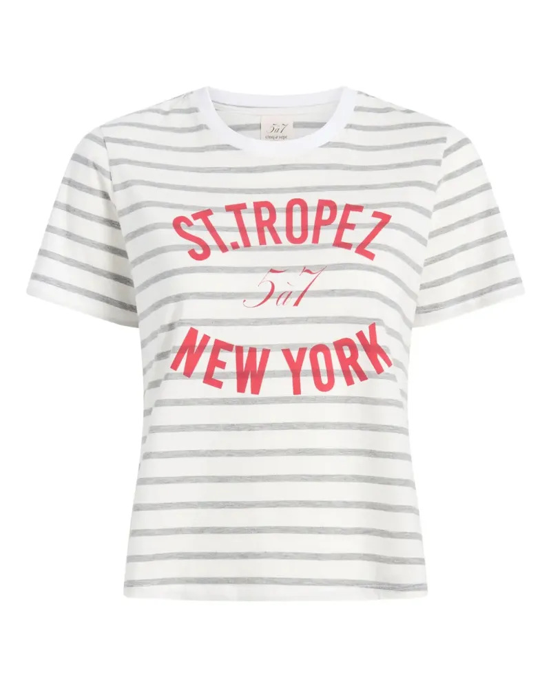 Cinq à Sept St Tropez T-Shirt - Weiß Weiß