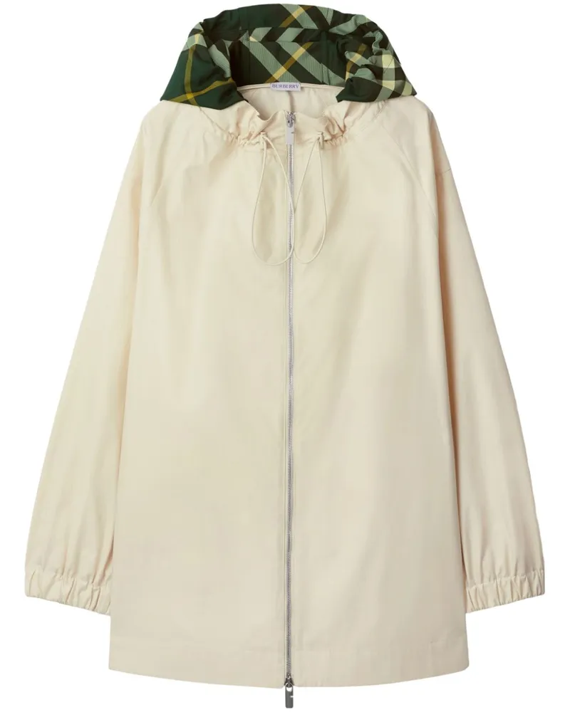 Burberry Karierter Parka im Layering-Look - Weiß Weiß