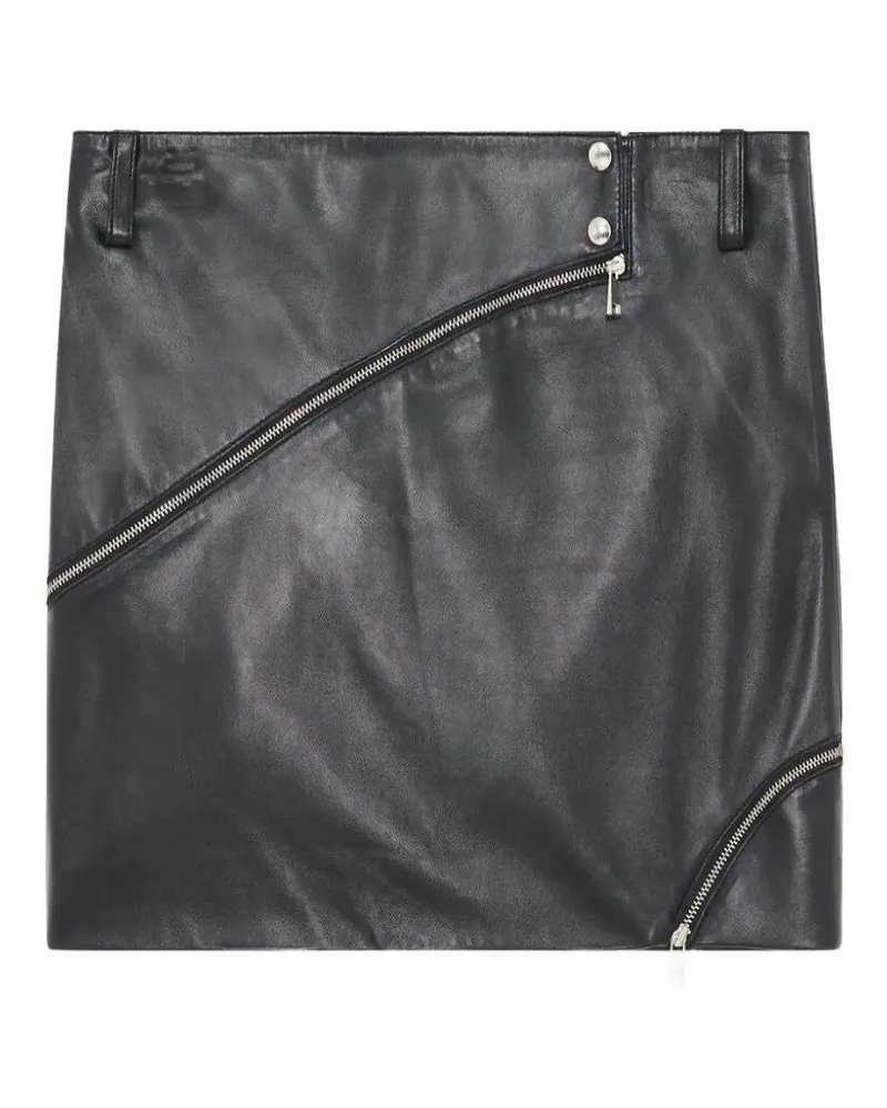 IRO Jupe zip-detail mini skirt - Schwarz Schwarz