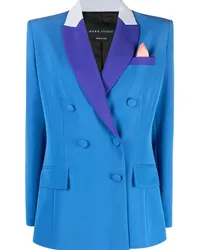 Hebe Studio Blazer mit Kontrastrevers Blau