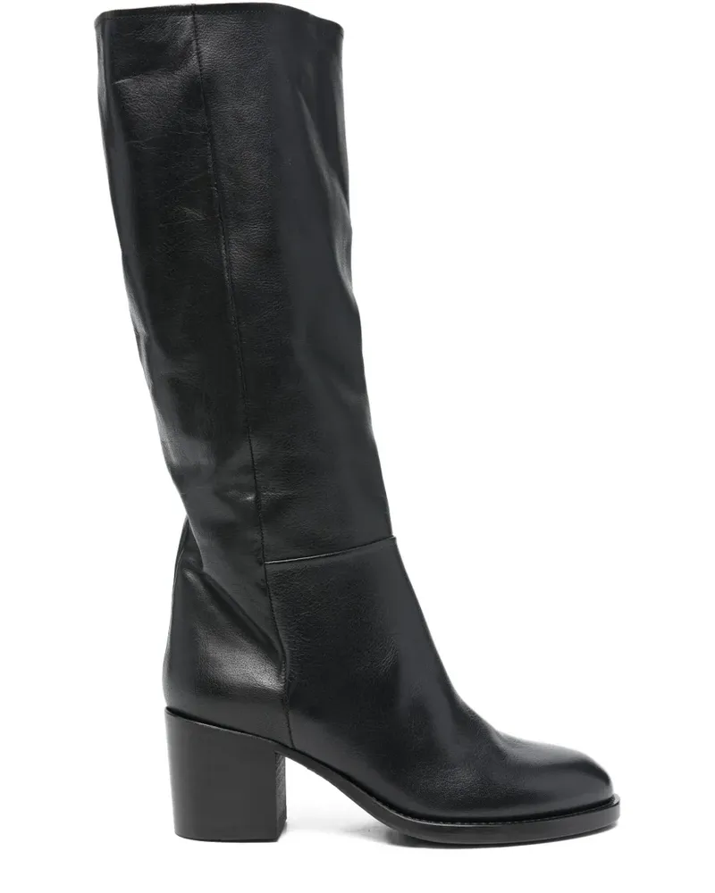 Pantanetti Stiefel aus Leder - Schwarz Schwarz