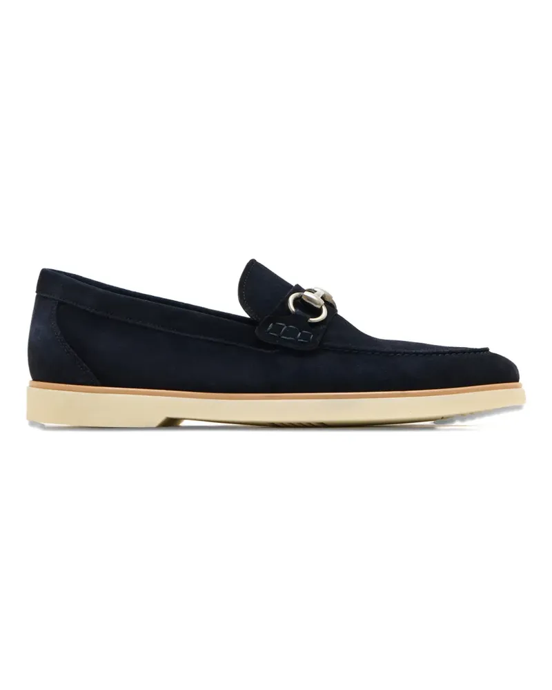 Magnanni topstitched suede loafers - Blau Blau