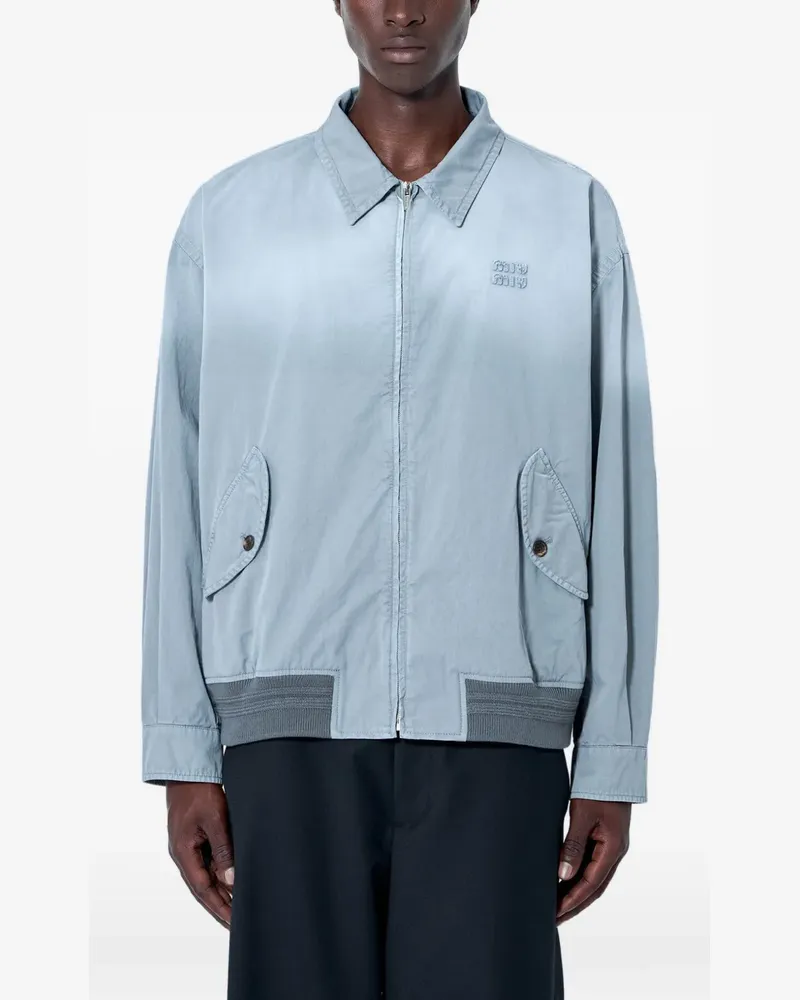 Miu Miu Old Blousonjacke aus Twill - Blau Blau