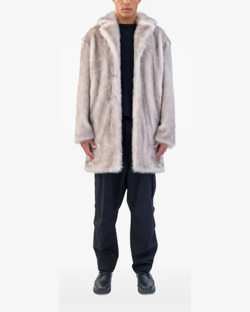 UNREAL FUR Mantel aus Faux Fur - Grau Grau