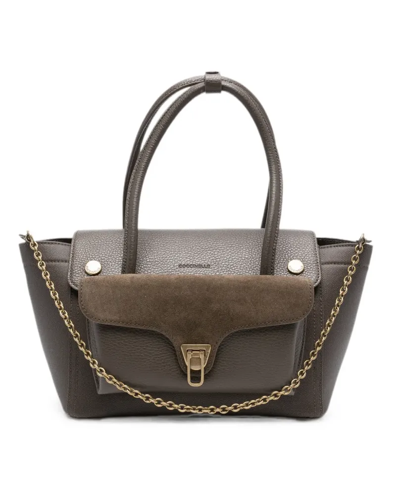 Coccinelle grainy-leather chain-detail tote bag - Grün Grün