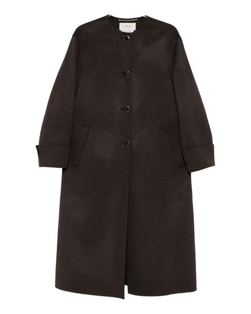 AGNONA button-front single-breasted coat - Braun Braun