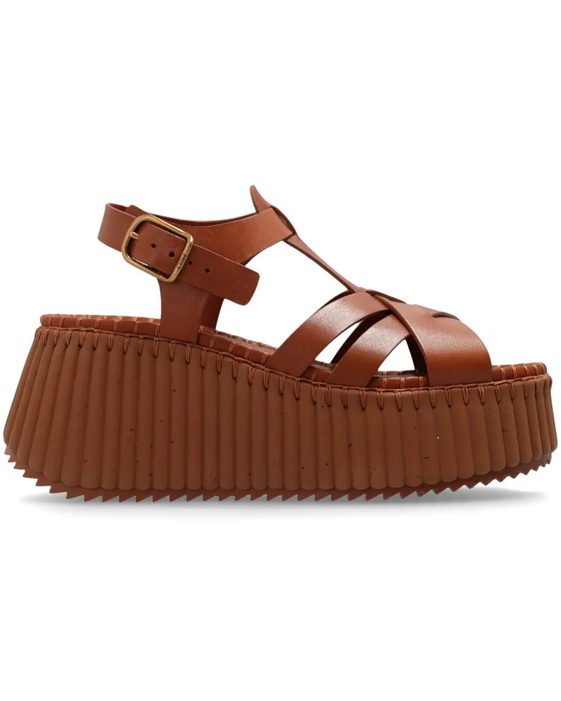 Chloé Sandalen mit Plateau - Braun Braun