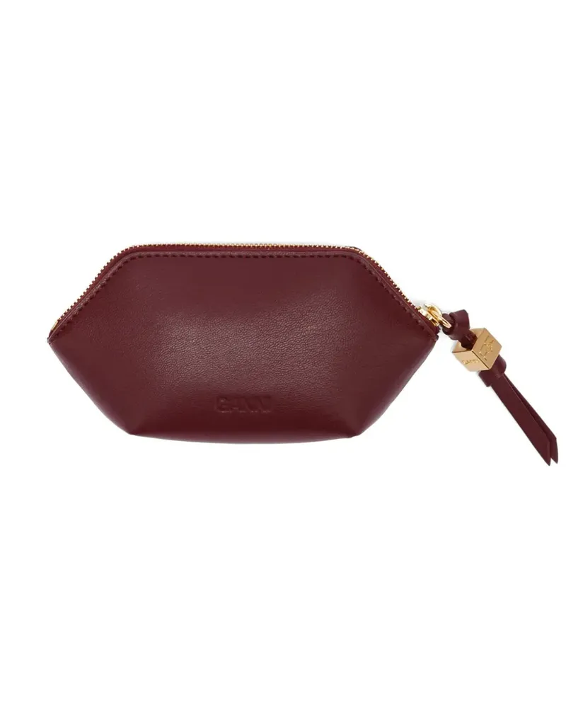 Ganni Portemonnaie mit Logo-Schild - Rot Rot