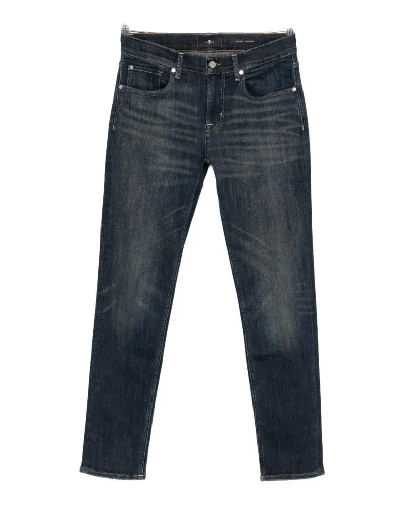 7 for all mankind whiskered faded-effect jeans - Blau Blau