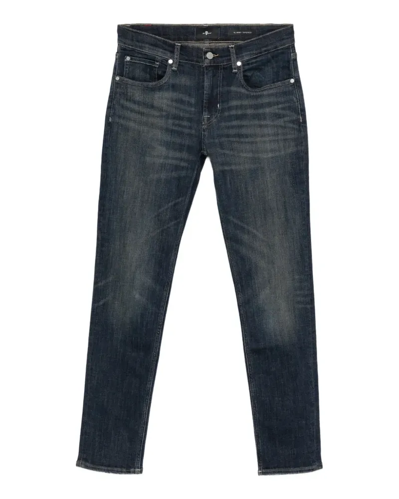 7 for all mankind whiskered faded-effect jeans - Blau Blau