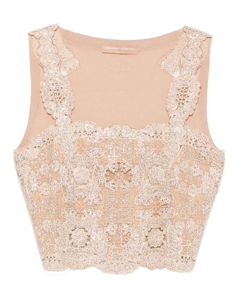 Ermanno Scervino Top mit Spitze - Nude Nude
