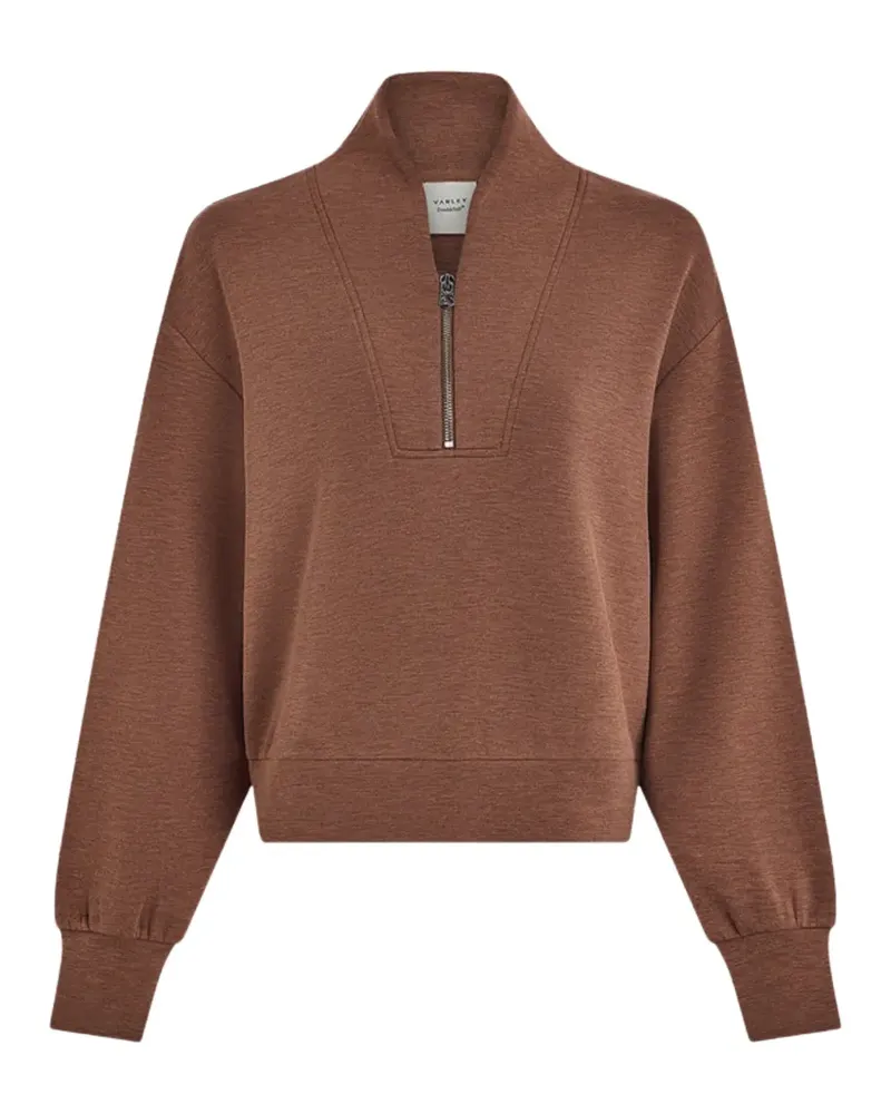 Varley Davidson Sweatshirt mit kurzem Reißverschluss - Braun Braun
