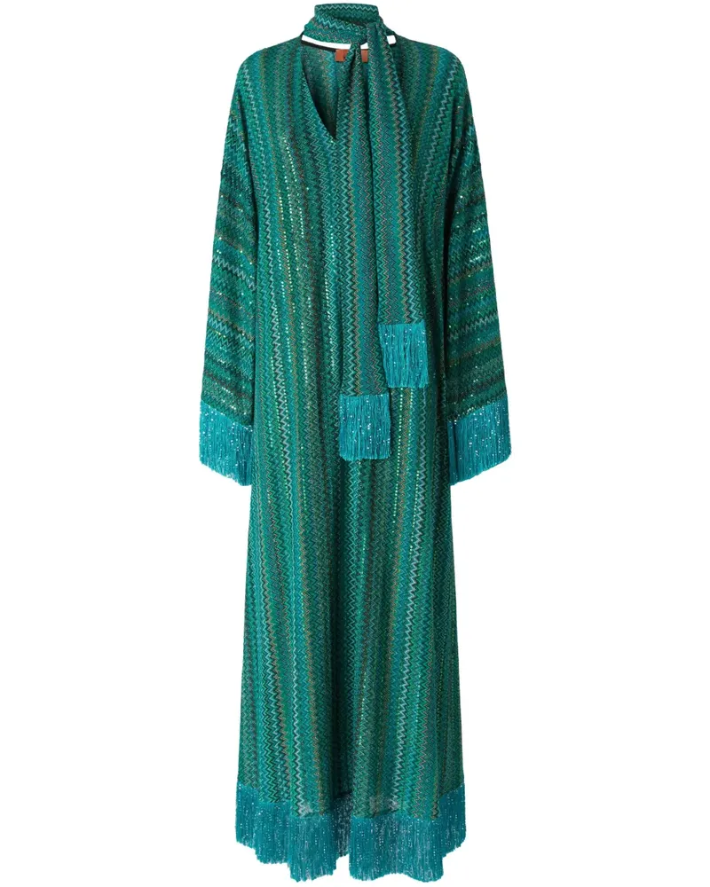 Missoni Kaftan mit Zickzackmuster - Grün Grün