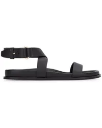 Totême Sandalen mit überkreuzten Riemen Schwarz