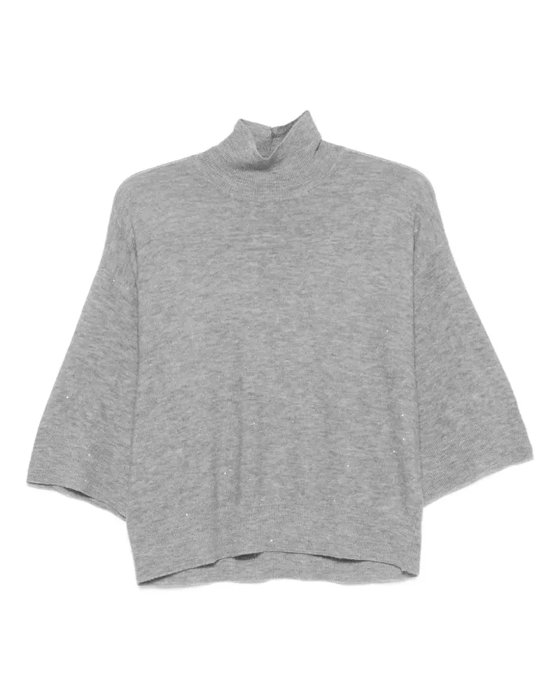 Fabiana Filippi Pullover mit Pailletten - Grau Grau