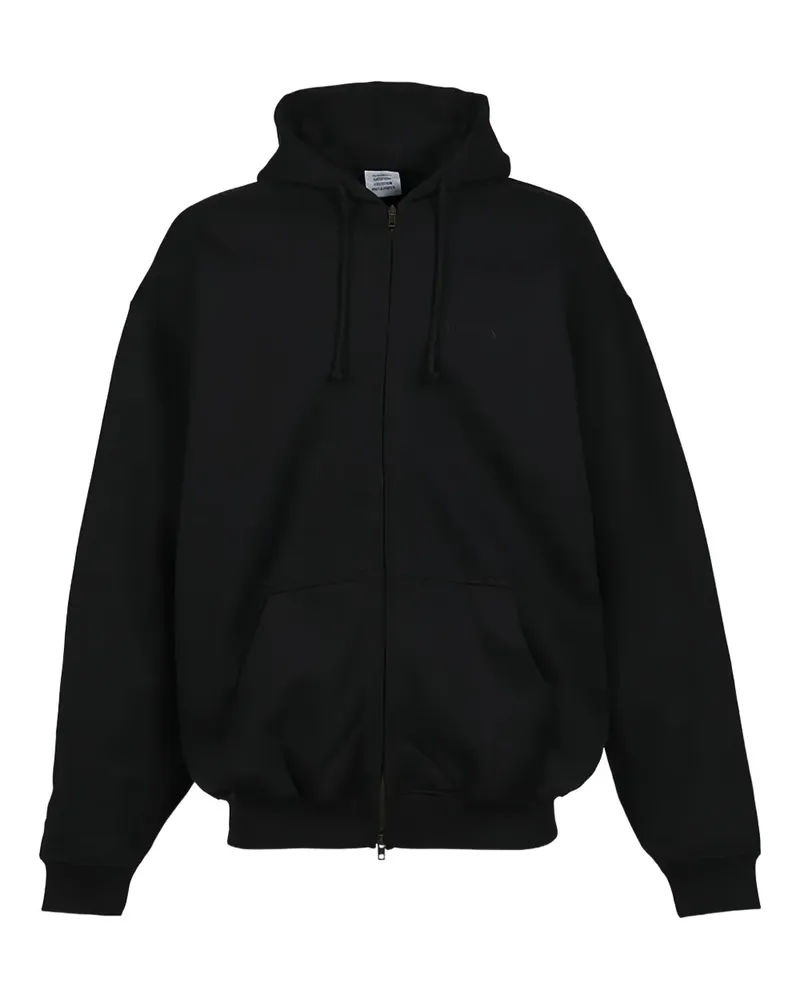 VETEMENTS Kapuzenjacke mit Reißverschluss - Schwarz Schwarz