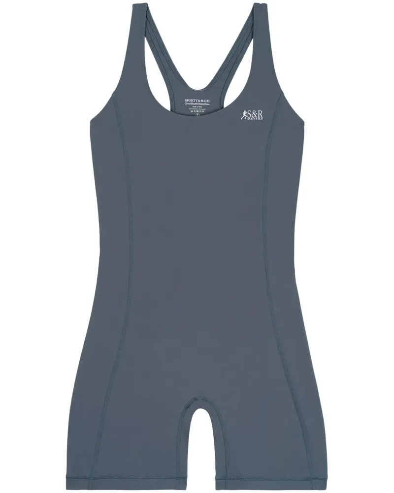 SPORTY & RICH The Lea Action Leotard - Grau Grau