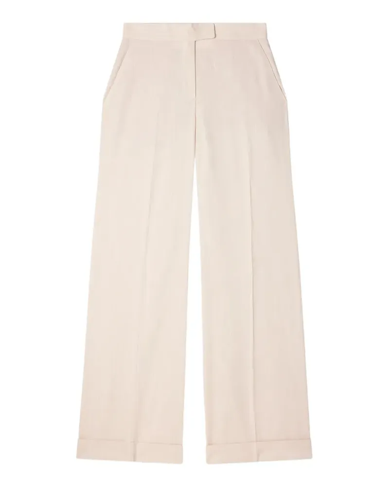 Paul Smith Weite Hose aus Leinen-Wollgemisch - Nude Nude