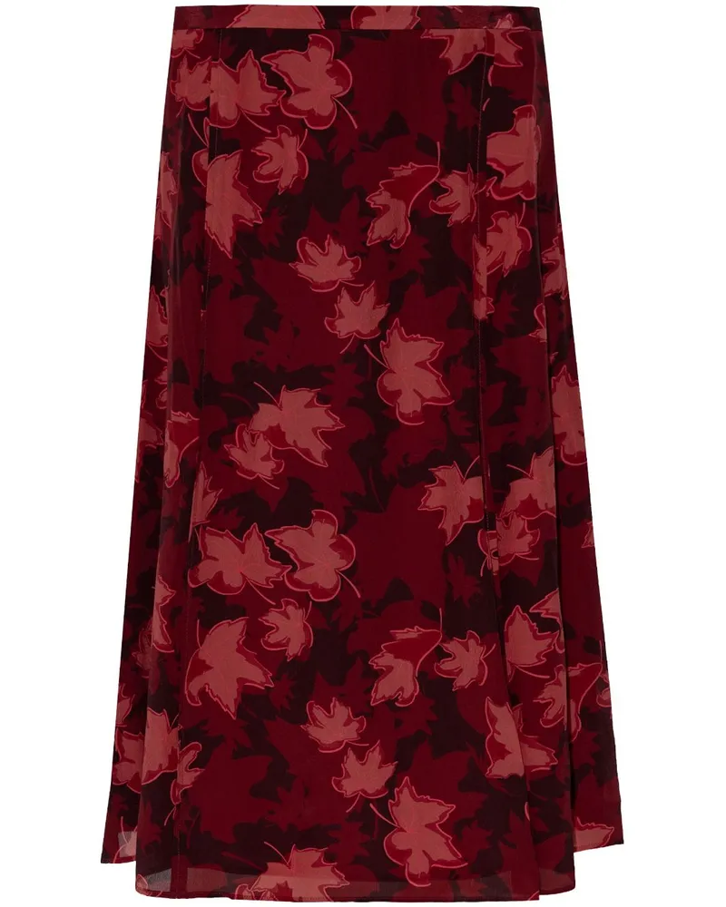 Kitsuné Midirock mit Print - Rot Rot